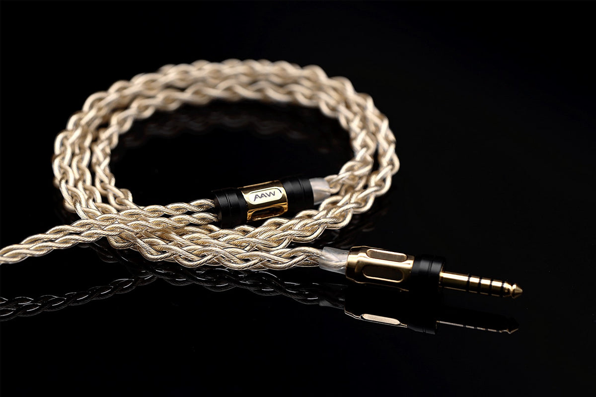 Aoraki MKIII Gold Silver Tri-Hybrid Headphone/IEM Cable