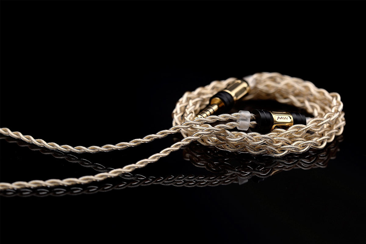 Aoraki MKIII Gold Silver Tri-Hybrid Headphone/IEM Cable