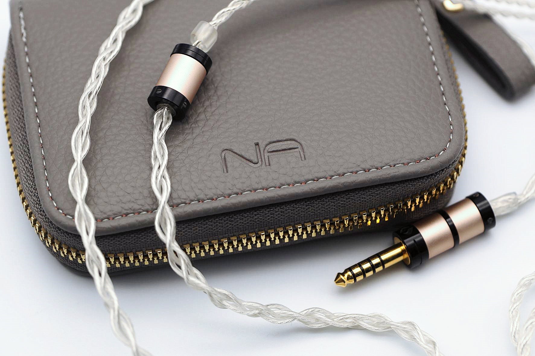 Null Audio Grey Leather IEM/CIEM Pouch - Null Audio